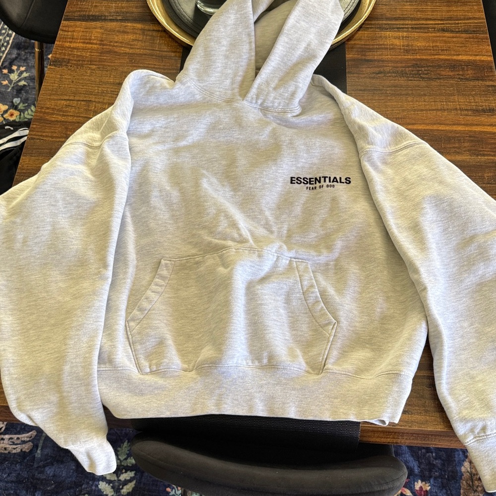 Essentials Light Gray Pullover Hoodie
